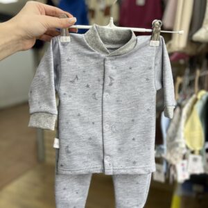 Костюм для малышей с начесом ( серый)