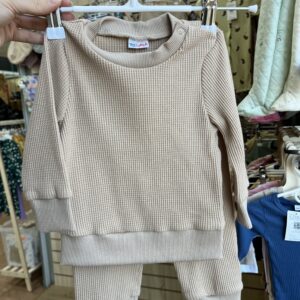 Костюм из вафельного полотна ( длинный рукав ) бежевый