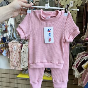 Костюм из вафельного полотна ( розовый)