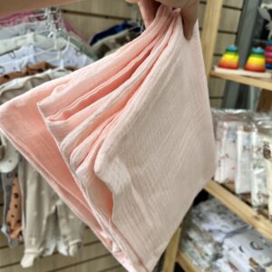 Плед муслиновый ( розовый ) 130/100